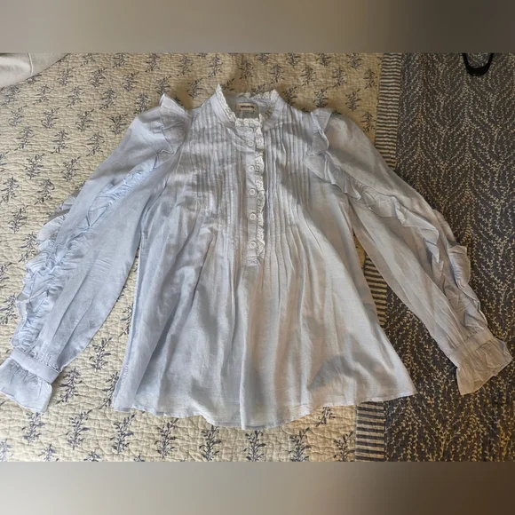 Zadig And Voltaire Timmy Tomboy Shirt In Lilac Size Small - Picture 9 of 16